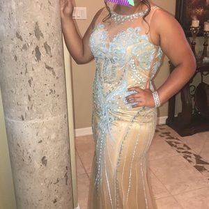 BLUE SHERRI HILL PROM DRESS